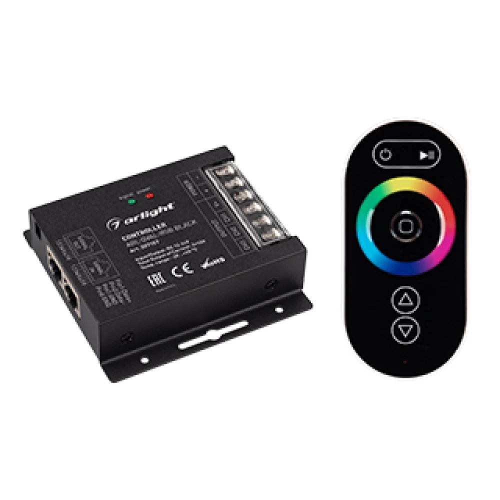 Контроллер ARL-OVAL-RGB Black (12-24V, 3x10A, ПДУ Овал, RF, RJ45) (Arlight, IP20 Металл, 3 года) 027157 - Viokon.com