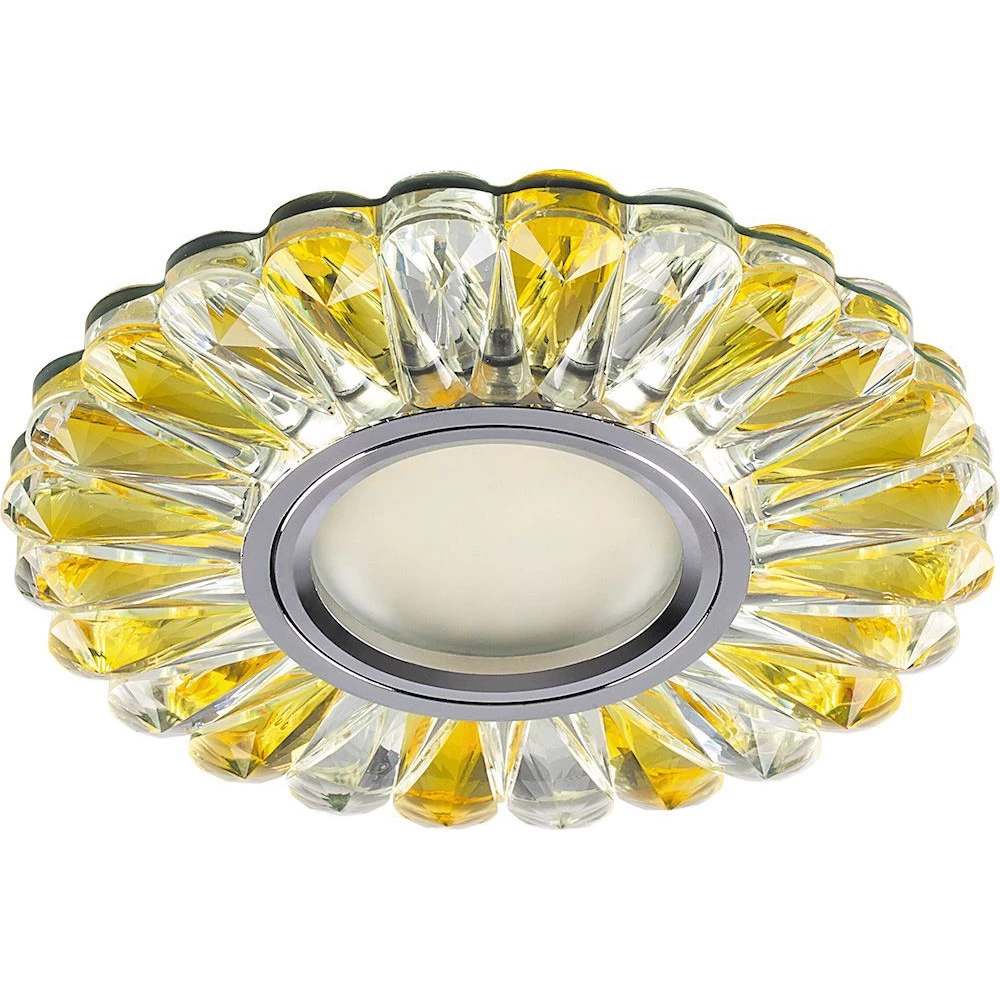 Светильник встраиваемый с белой LED подсветкой Feron CD901 потолочный MR16 G5.3 прозрачный-желтый (28970) - Viokon.com