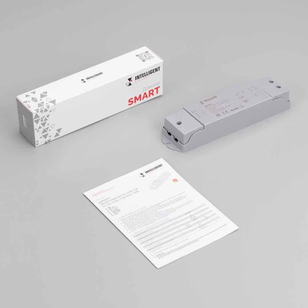 INTELLIGENT ARLIGHT Диммер SMART-PWM-102-72-CDW-SUF (12-36V, 2x5A, TUYA BLE, 2.4G) (IARL, Контроллер) 038183 - Viokon.com
