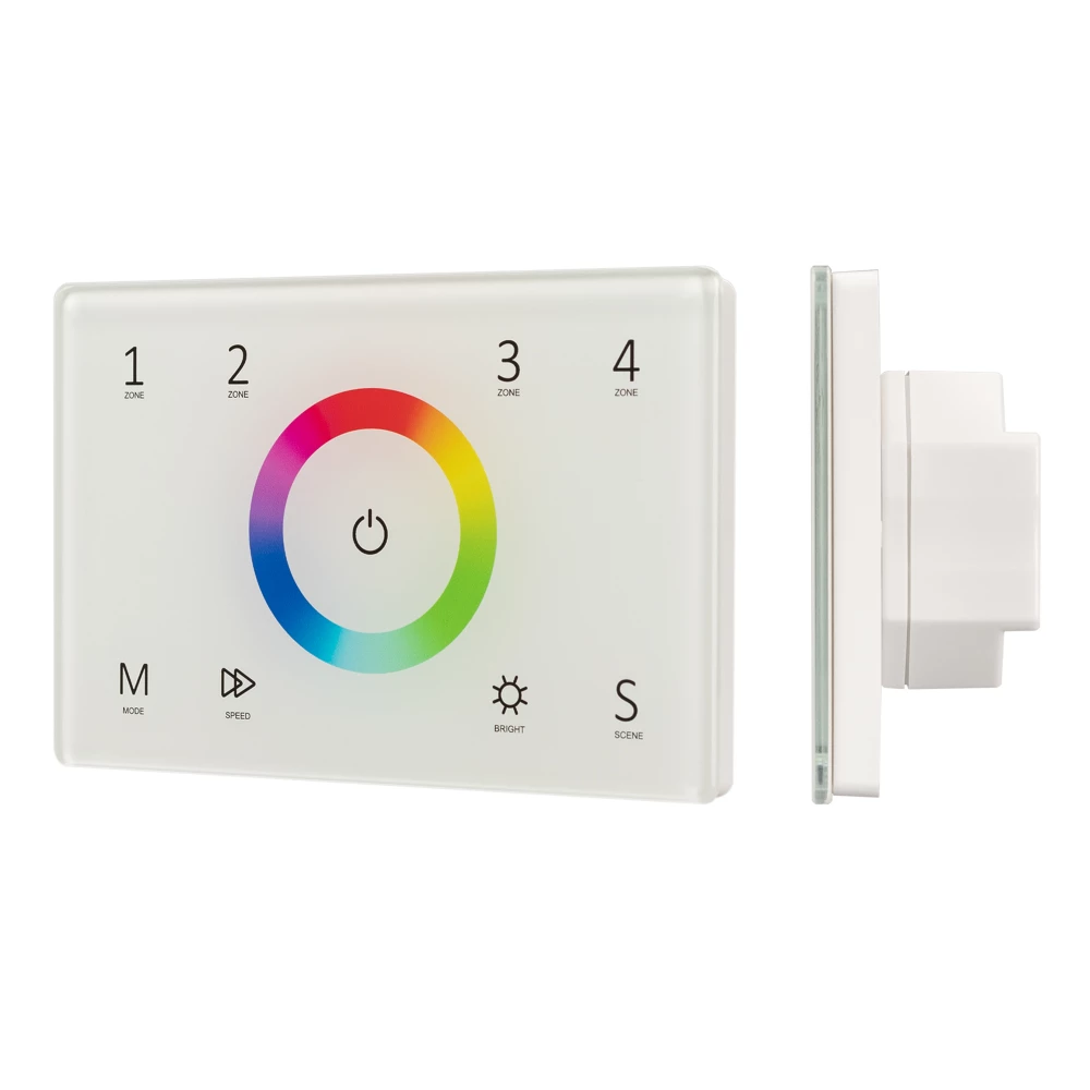 Панель Sens SMART-P83-RGB White (230V, 4 зоны, 2.4G) (Arlight, IP20 Пластик, 5 лет) 028402 - Viokon.com