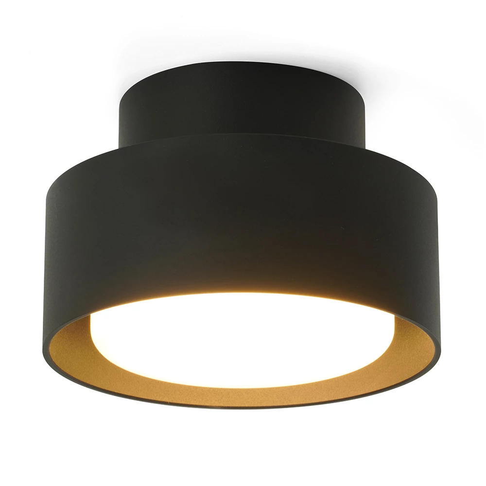 Светильник потолочный Feron HL367 Barrel AURA 12W, 230V, GX53, чёрный IP44 (48406) - Viokon.com
