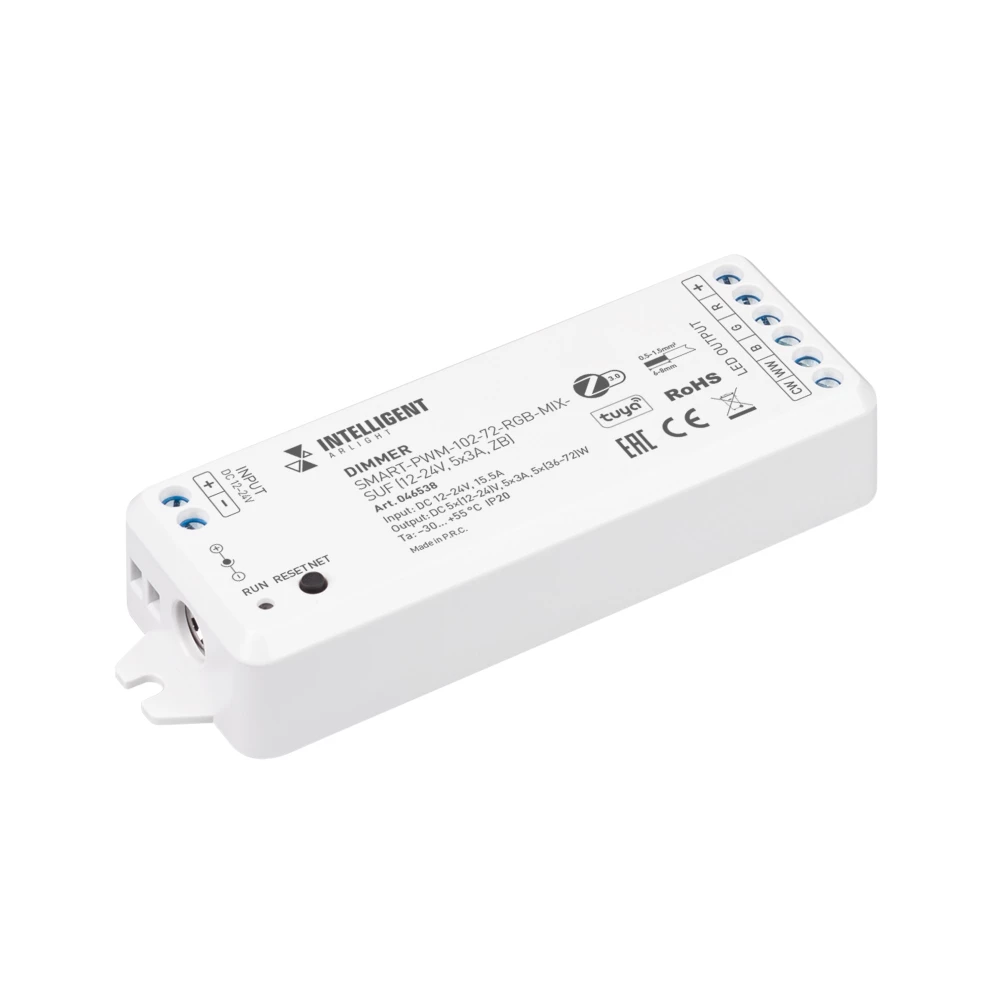 INTELLIGENT ARLIGHT Диммер SMART-PWM-102-72-RGB-MIX-SUF (12-24V, 5x3A, ZB) (IARL, Контроллер) 046538 - Viokon.com