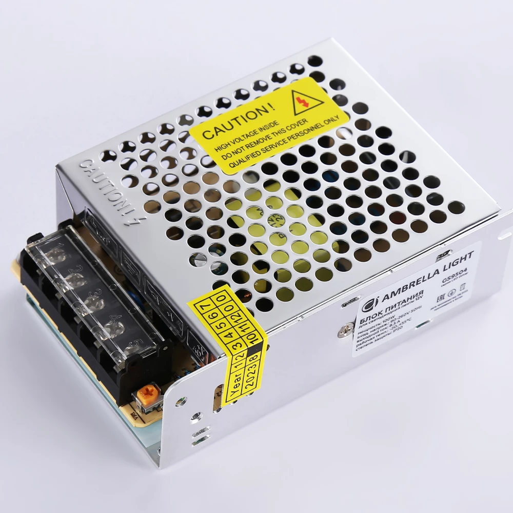 Блок питания для светодиодной ленты 12V 100W 8.3A IP20 90-260V 110*78*37 GS9504 GS9504 блок питания 12V 100W 8.3A IP20 90-260V 110*78*37 - Viokon.com