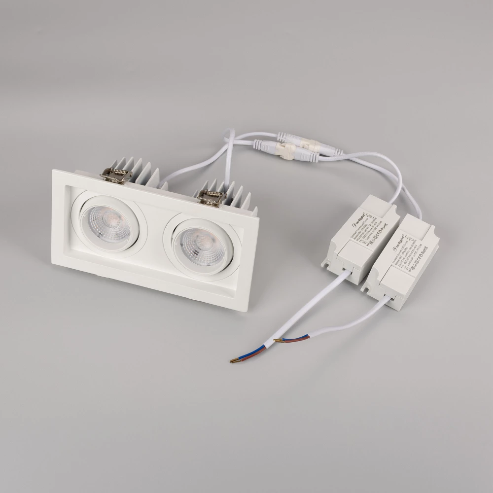Светильник MS-VORTEX-BUILT-S170x90-2x12W Warm3000 (WH-WH, 40 deg, 230V) (Arlight, IP20 Металл, 5 лет) 057761 - Viokon.com