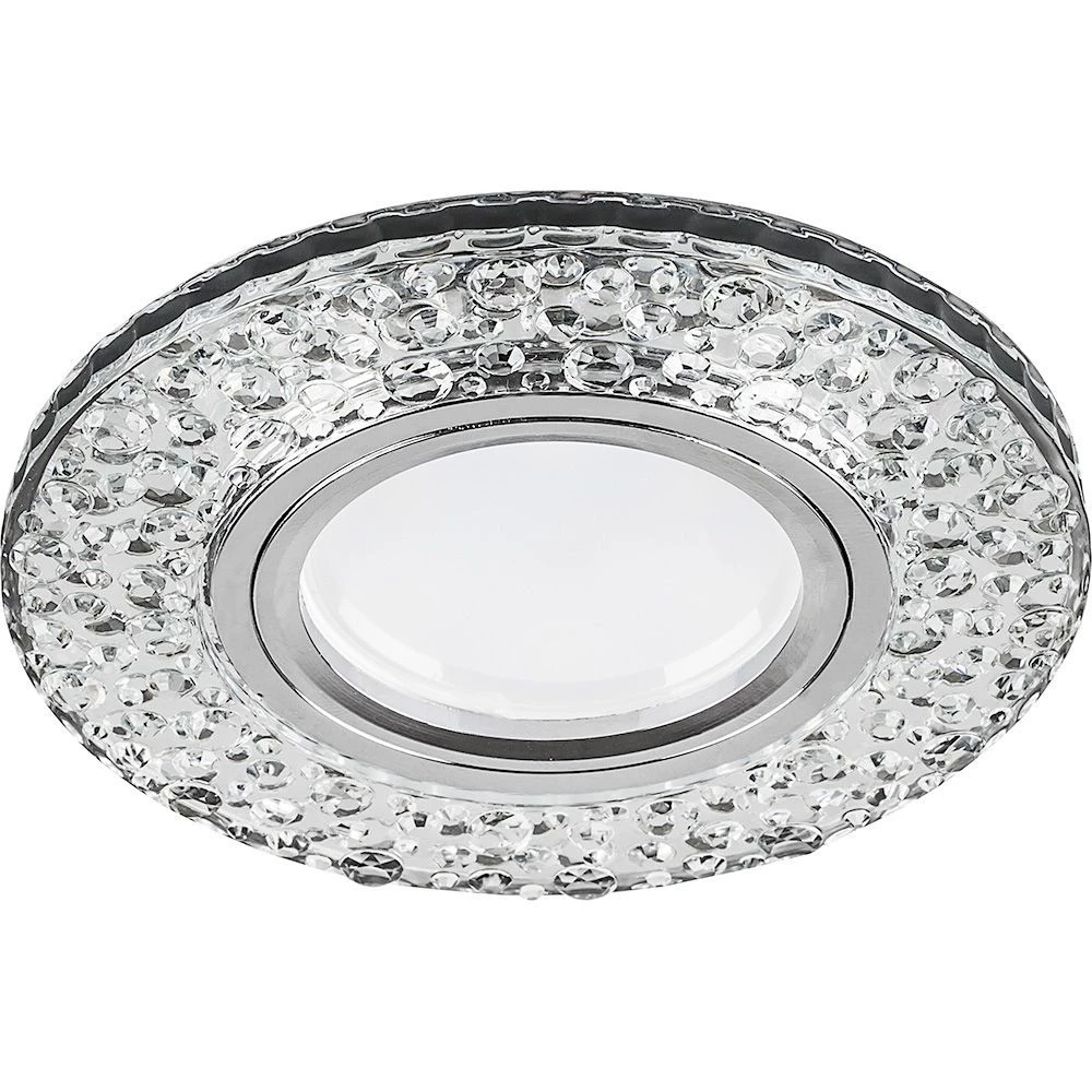 Светильник встраиваемый с LED подсветкой Feron CD945 потолочный MR16 G5.3 прозрачный, хром (32993) - Viokon.com