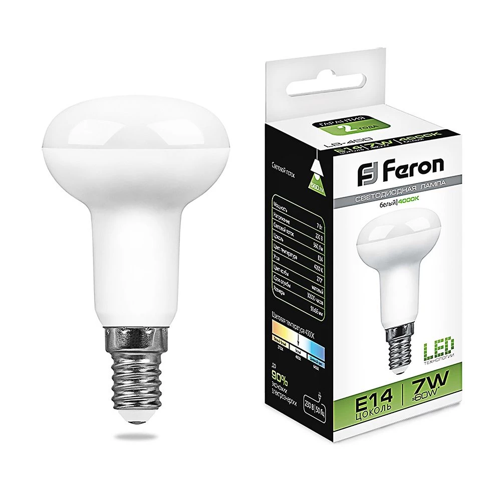 Лампа светодиодная Feron LB-450 E14 7W 175-265V 4000K (25514) - Viokon.com