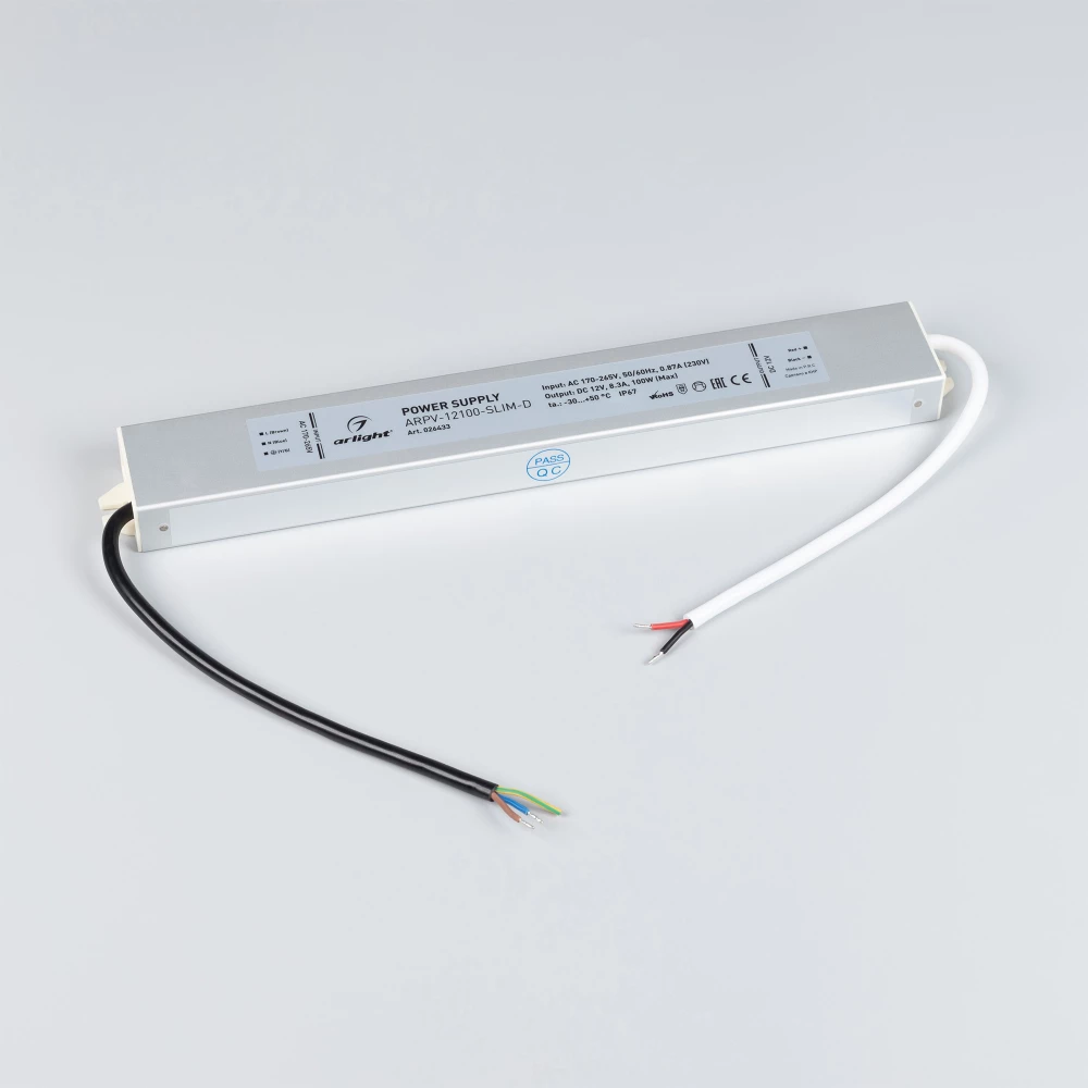 Блок питания ARPV-12100-SLIM-D (12V, 8.3A, 100W) (Arlight, IP67 Металл, 3 года) 026433 - Viokon.com