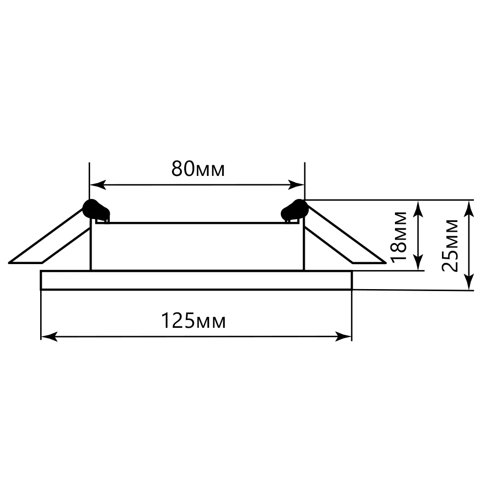 Светильник встраиваемый с белой LED подсветкой Feron CD5023 потолочный GX53 без лампы, матовый (40522) - Viokon.com