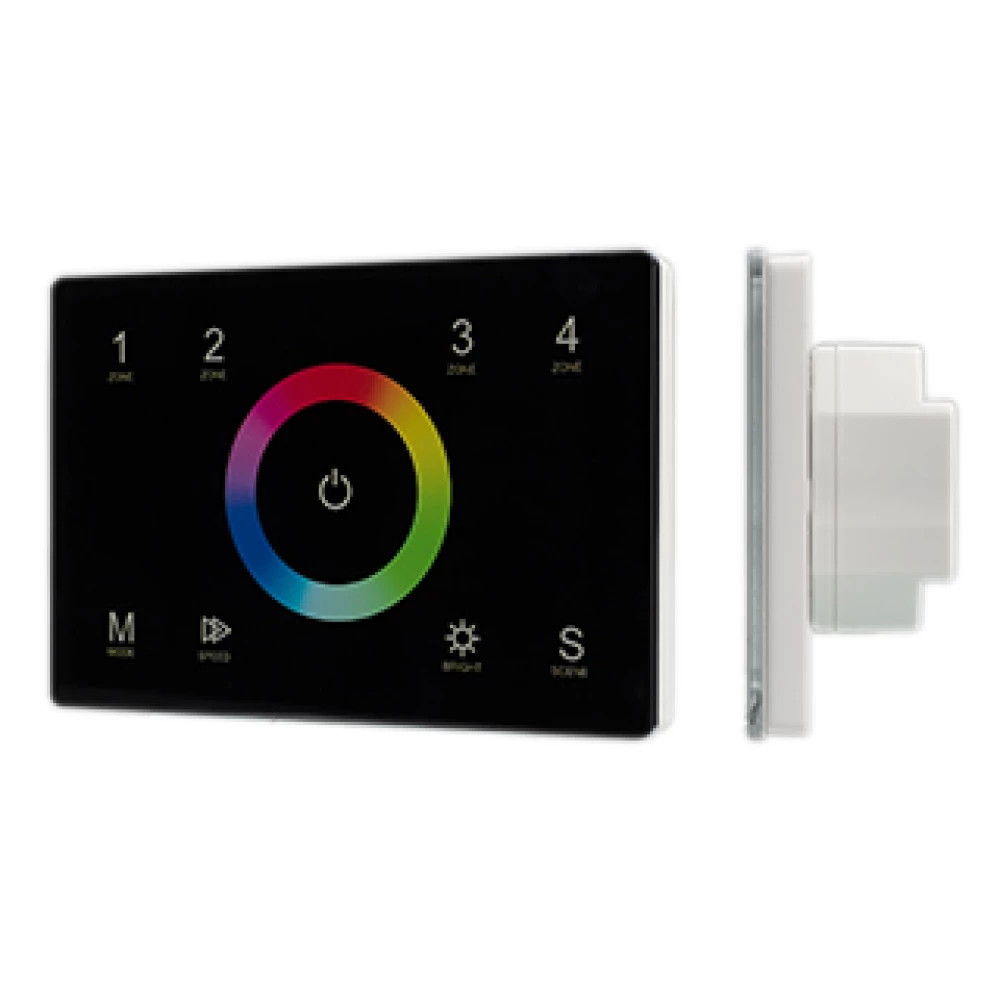 Панель Sens SMART-P83-RGB Black (230V, 4 зоны, 2.4G) (Arlight, IP20 Пластик, 5 лет) 028403 - Viokon.com