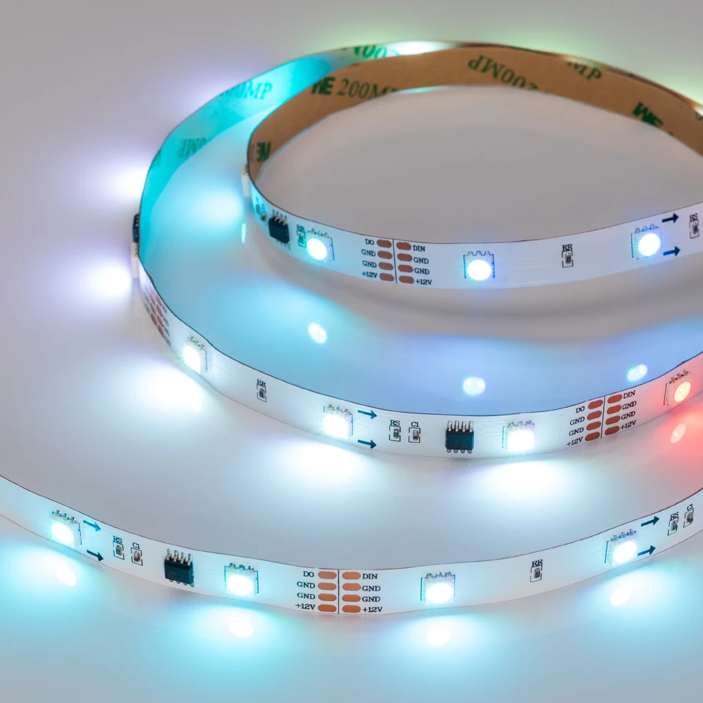 Лента SPI-5000-AM 12V RGB (5060, 150 LED x3, 1804) (Arlight, Открытый, IP20) 021227 - Viokon.com