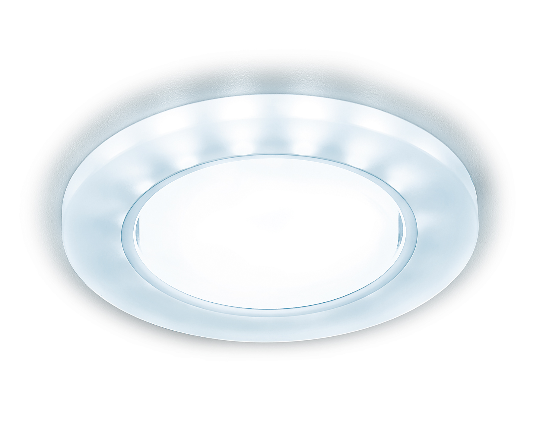 Встраиваемый точечный светильник GX53 с LED подсветкой G214 WH/CH/CLD хром/матовый GX53+3W(LED COLD) - Viokon.com