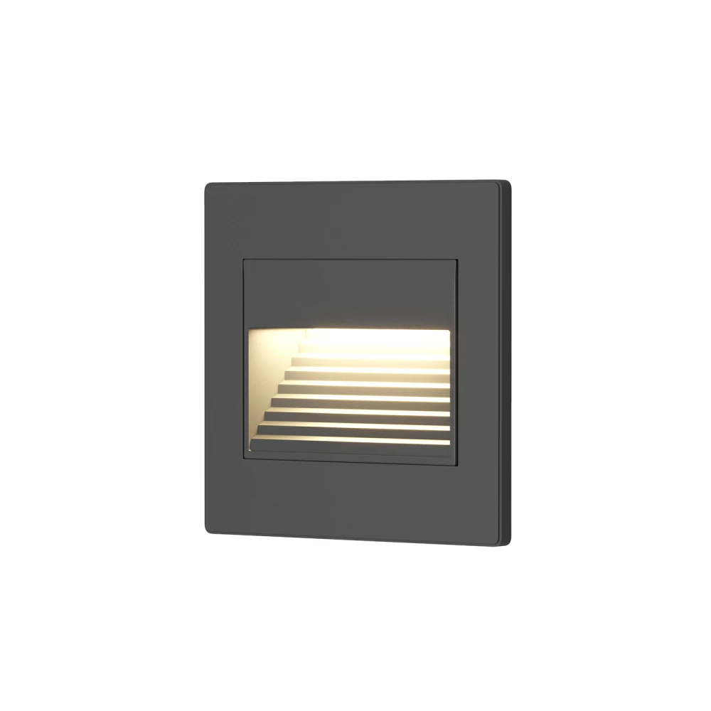 DK3050-BK Светильник встраиваемый в стену IP 20 LED 3000 1 Вт черный пластик - Viokon.com