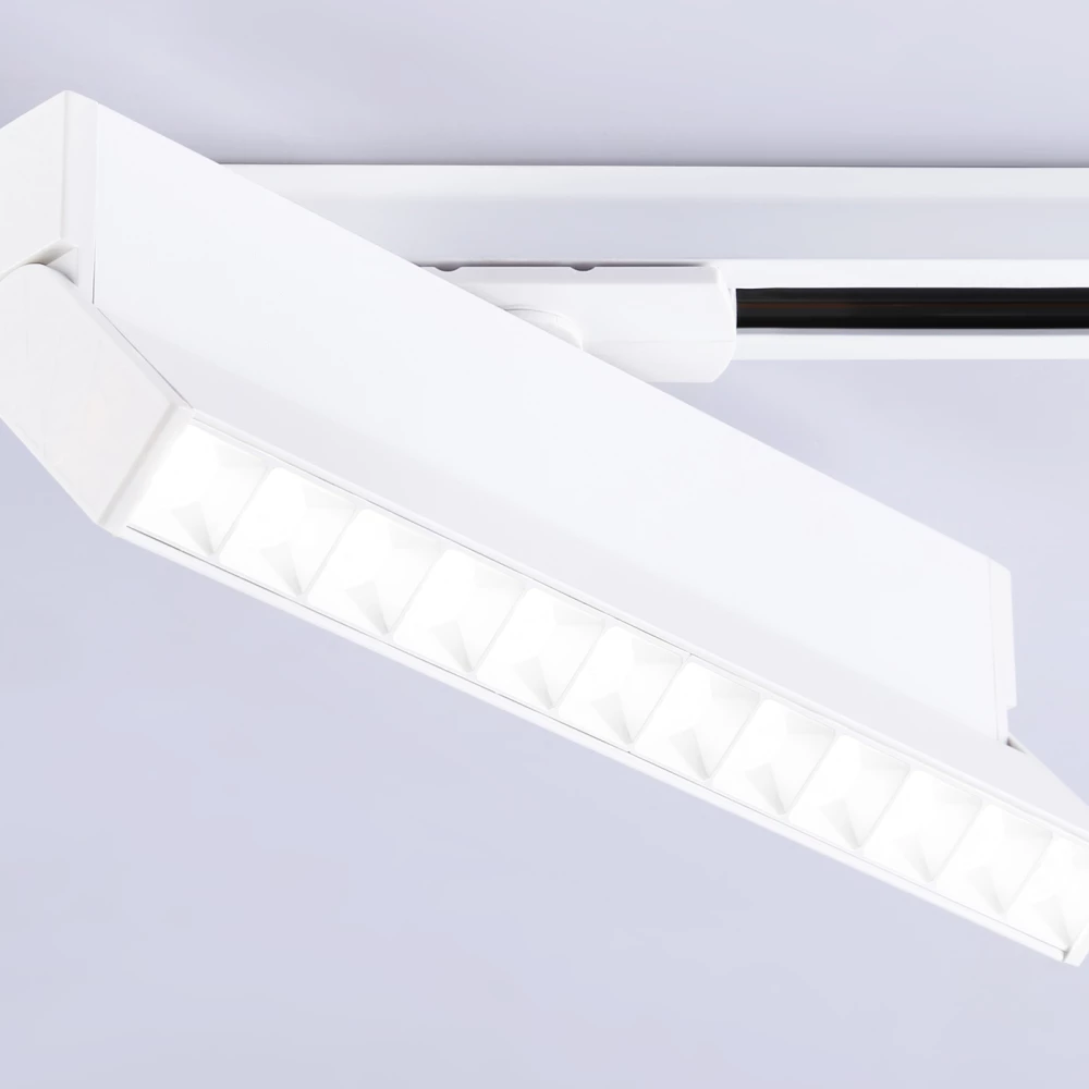 Трековый однофазный светодиодный светильник GL6816 WH белый LED 12W 4200K 24° 230*22*87 - Viokon.com