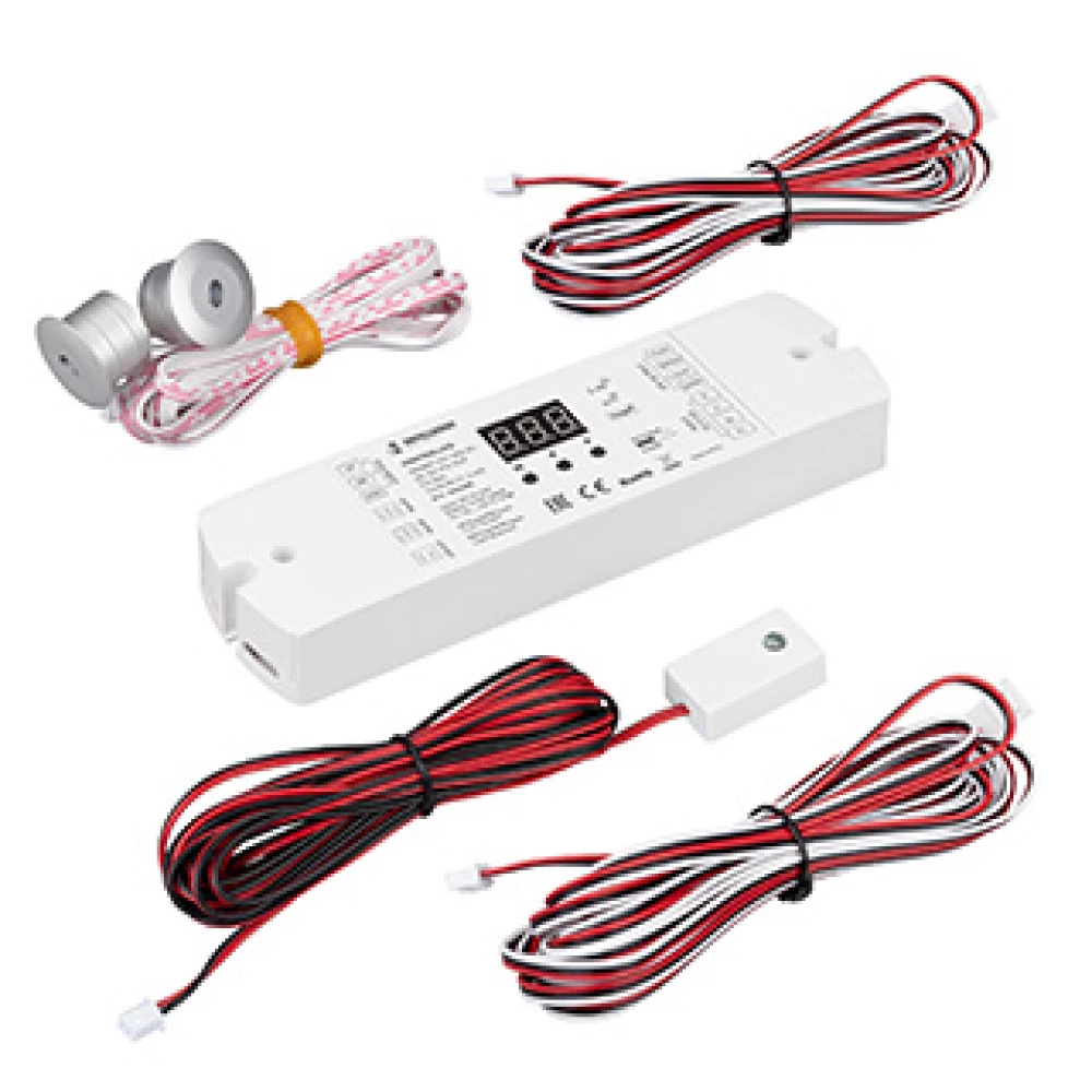 INTELLIGENT ARLIGHT Контроллер лестничный SMART-SPI-302-82-2G-SH-PS-SUF (12-24V, TUYA Wi-Fi, 2.4G) (IARL, IP20 Пластик, 5 лет) 046485 - Viokon.com