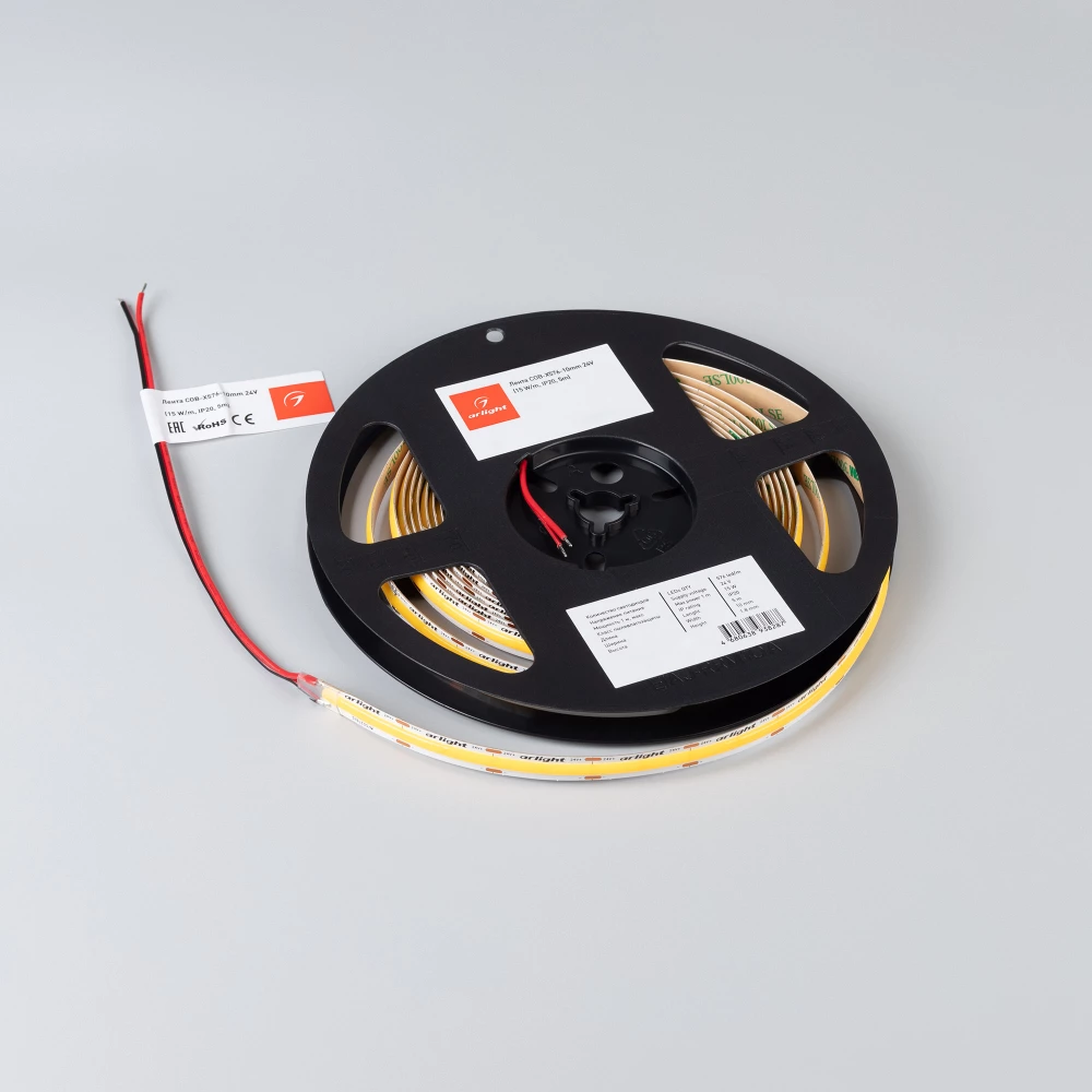 Лента COB-X576-10mm 24V White6000 (15 W/m, IP20, 5m) (Arlight, высок.эфф.150 лм/Вт) 059118 - Viokon.com
