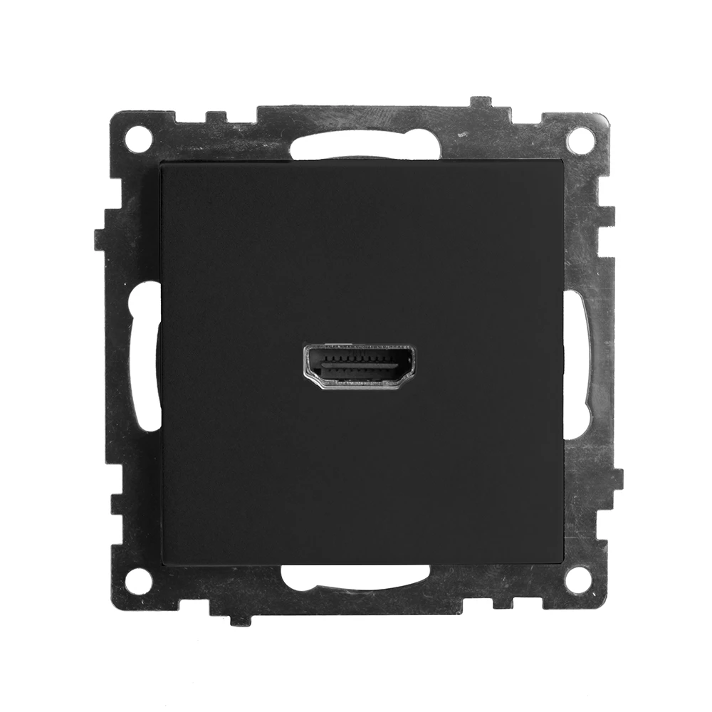 Розетка HDMI 2.1, Type A (механизм), STEKKER GLS00-7118-04, серия Катрин, шоколад (50064) - Viokon.com