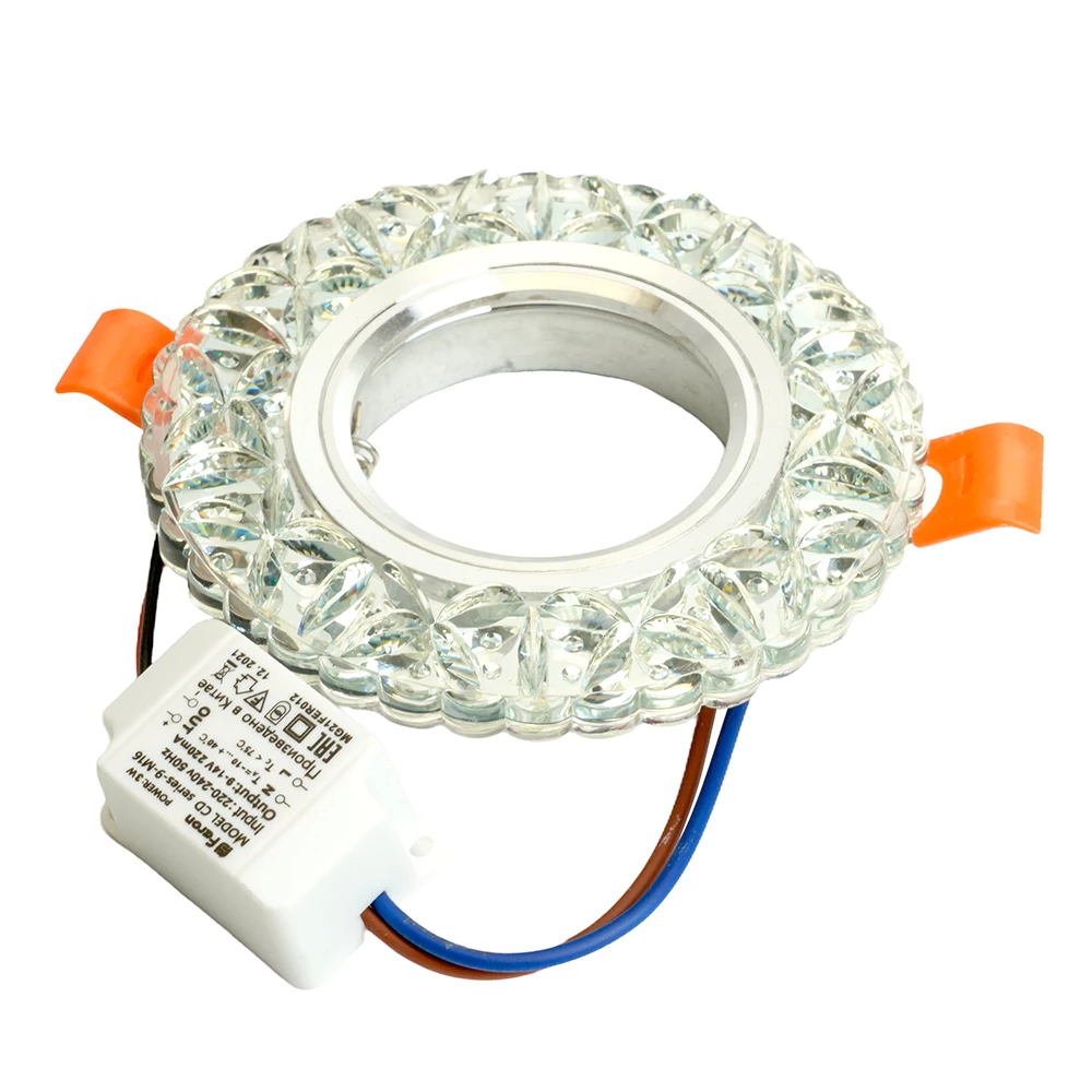 Светильник встраиваемый с белой LED подсветкой Feron CD905 потолочный MR16 G5.3 белый (28848) - Viokon.com