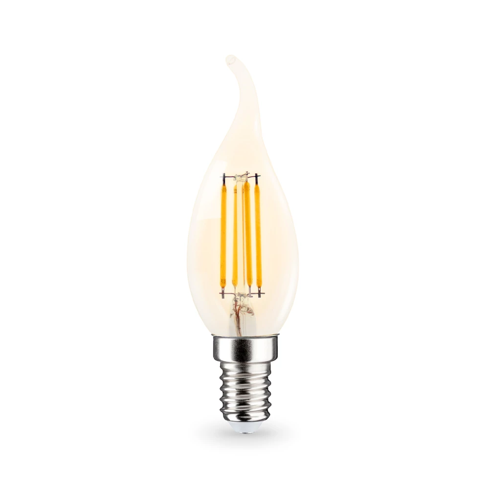 Лампа светодиодная Свеча на ветру CF35 15W 2700K 351523 Filament LED CF35 15W E14 2700K 220-240V - Viokon.com