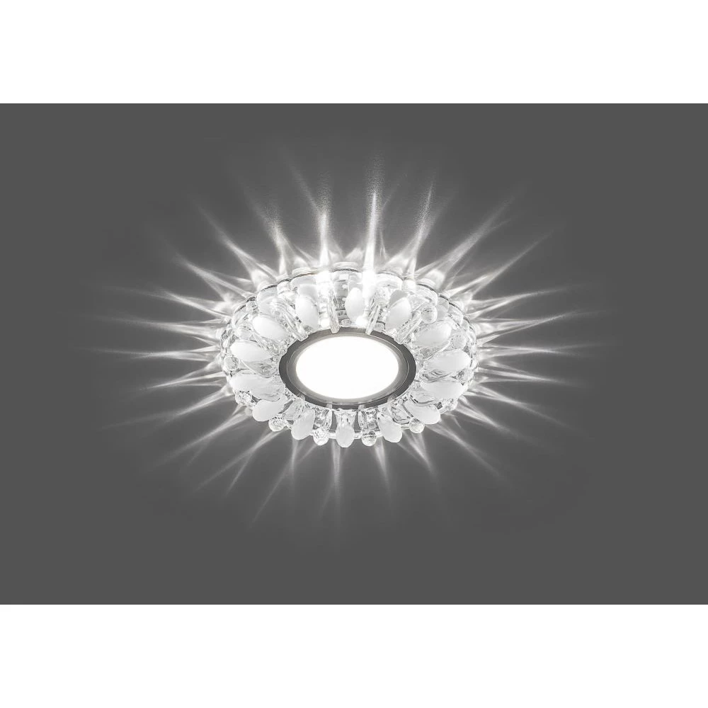 Светильник встраиваемый с белой LED подсветкой Feron CD914 потолочный MR16 G5.3 прозрачный-матовый (29535) - Viokon.com