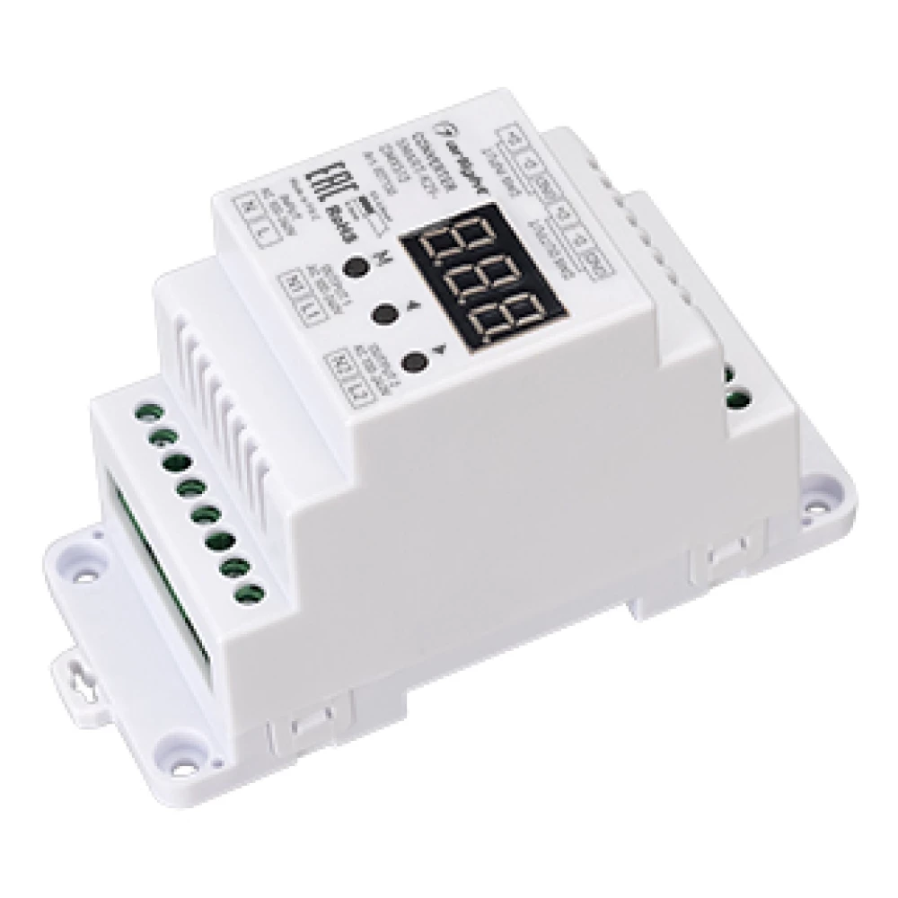 Конвертер SMART-K29-DMX512 (230V, 2x1.2A, TRIAC, DIN) (Arlight, Пластик) 027130 - Viokon.com