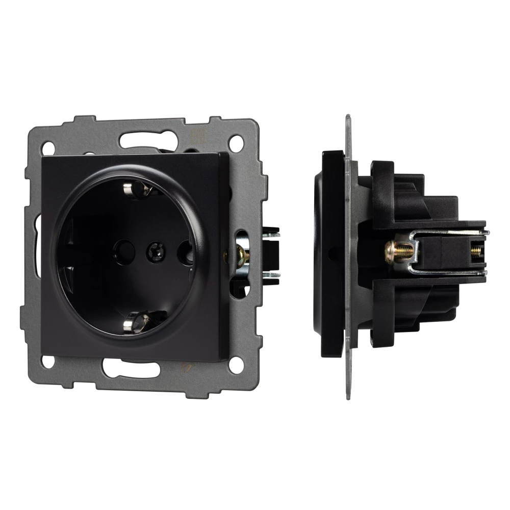 Механизм электрической розетки SCT-MEU1-PL-BK-V (250V, 16A) (Arlight, -) 049815 - Viokon.com