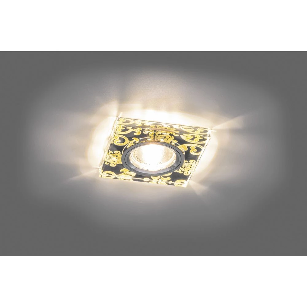 Светильник встраиваемый с белой LED подсветкой Feron 8787-2 потолочный MR16 G5.3 черный (28464) - Viokon.com