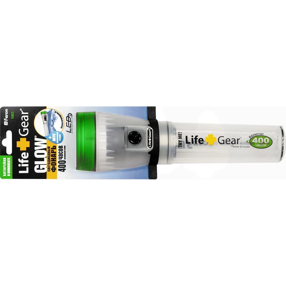 Фонарь 2 Leds зеленый 3*AA, TL023 (12952) - Viokon.com