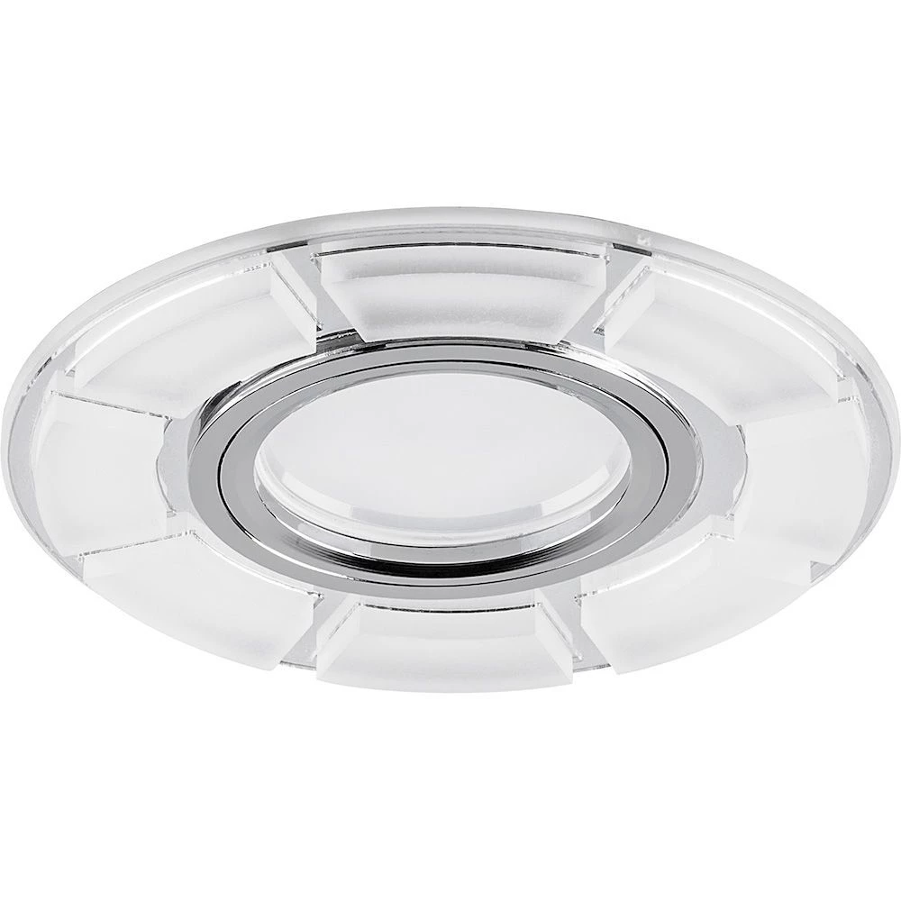 Светильник встраиваемый с LED подсветкой Feron CD993 потолочный MR16 G5.3 белый матовый, хром (40507) - Viokon.com