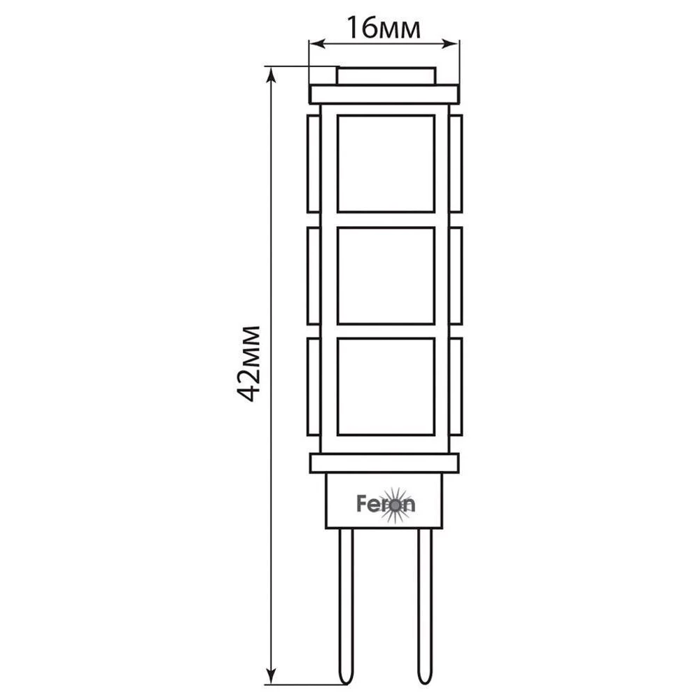 Лампа светодиодная Feron LB-403 G4 3W 2700K (25210) - Viokon.com