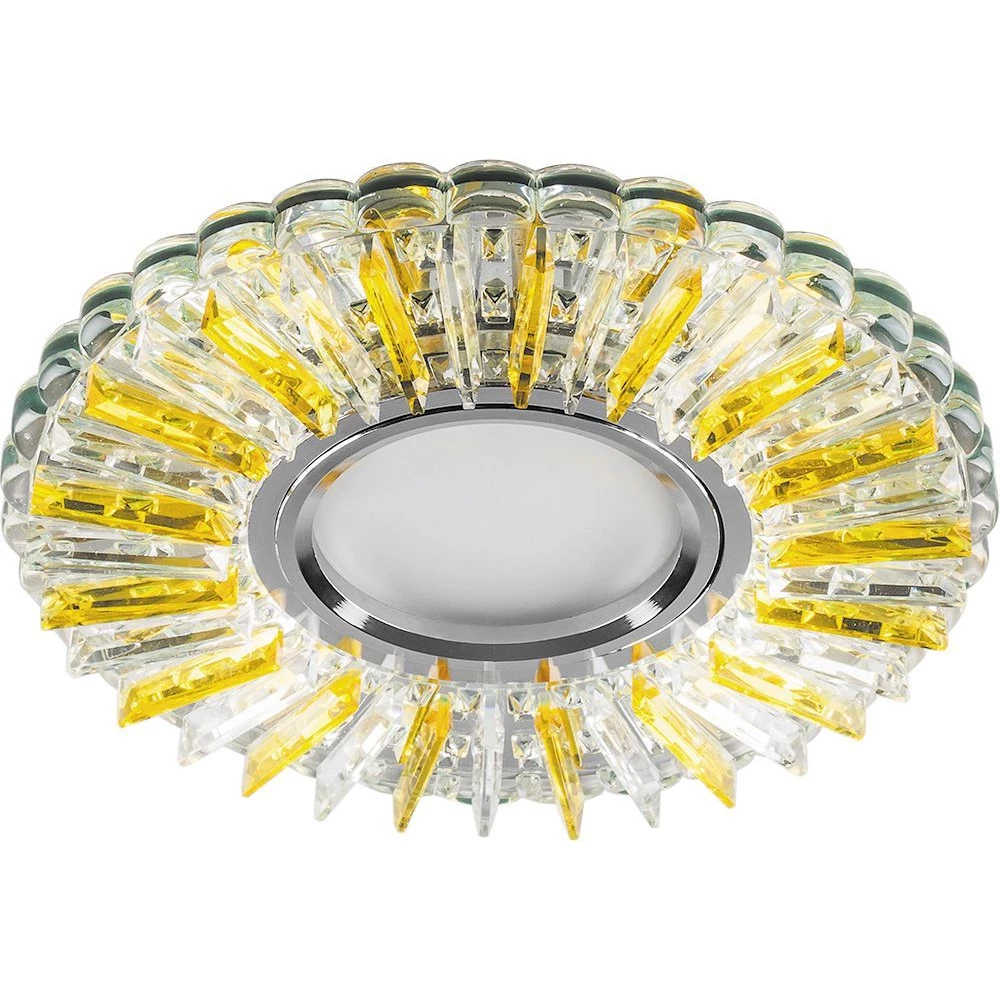 Светильник встраиваемый с белой LED подсветкой Feron CD900 потолочный MR16 G5.3 прозрачный-желтый (28969) - Viokon.com