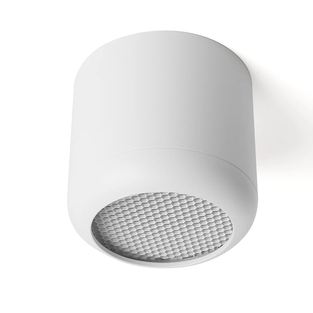 Светильник потолочный Feron HL365 Barrel ECHO 12W, 230V, GX53, белый, с антибликовой сеточкой (48401) - Viokon.com