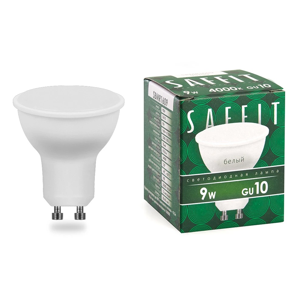 Лампа светодиодная SAFFIT SBMR1609 MR16 GU10 9W 230V 4000K (55149) - Viokon.com