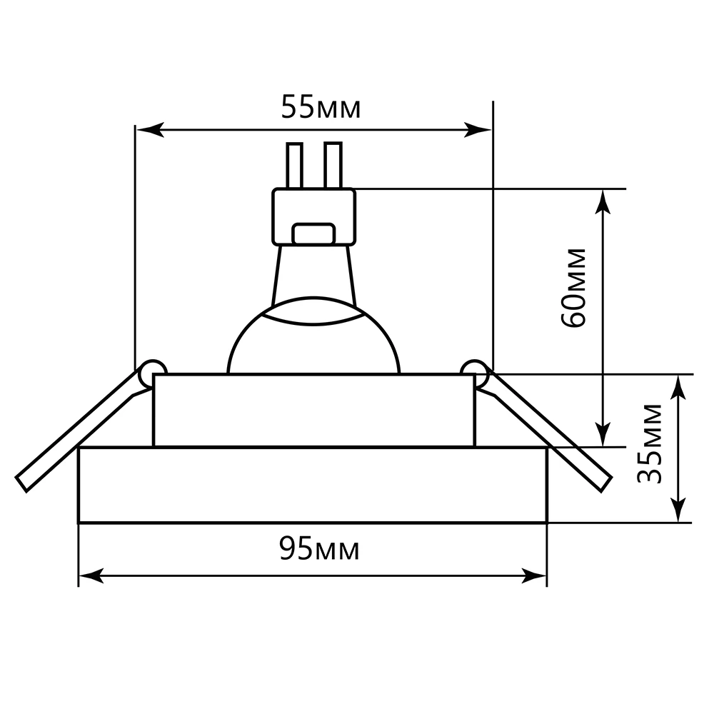 Светильник встраиваемый Feron DL2541 потолочный MR16 G5.3 матовый черный,золото (32636) - Viokon.com