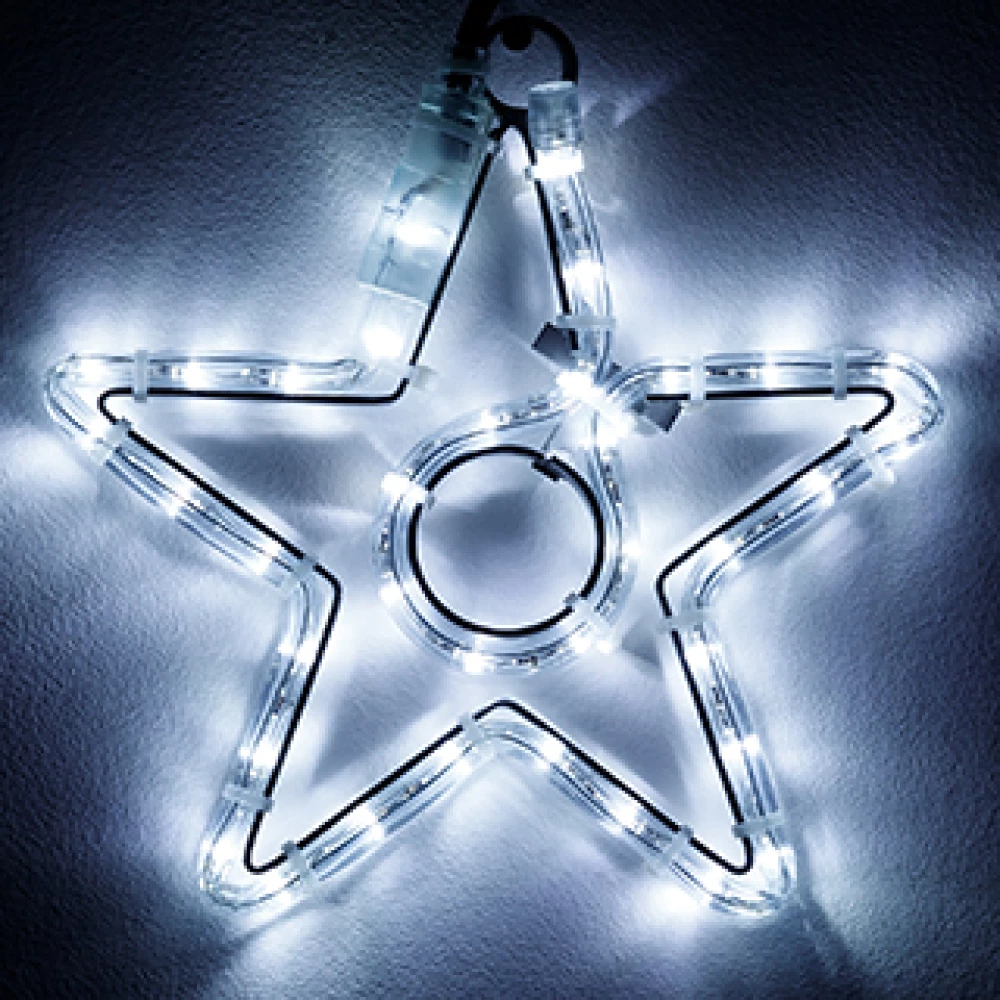 Фигура светодиодная ARD-STAR-M4-200x220-36LED White (230V, 2.5W) (Ardecoled, IP65, 1 год) 034263 - Viokon.com