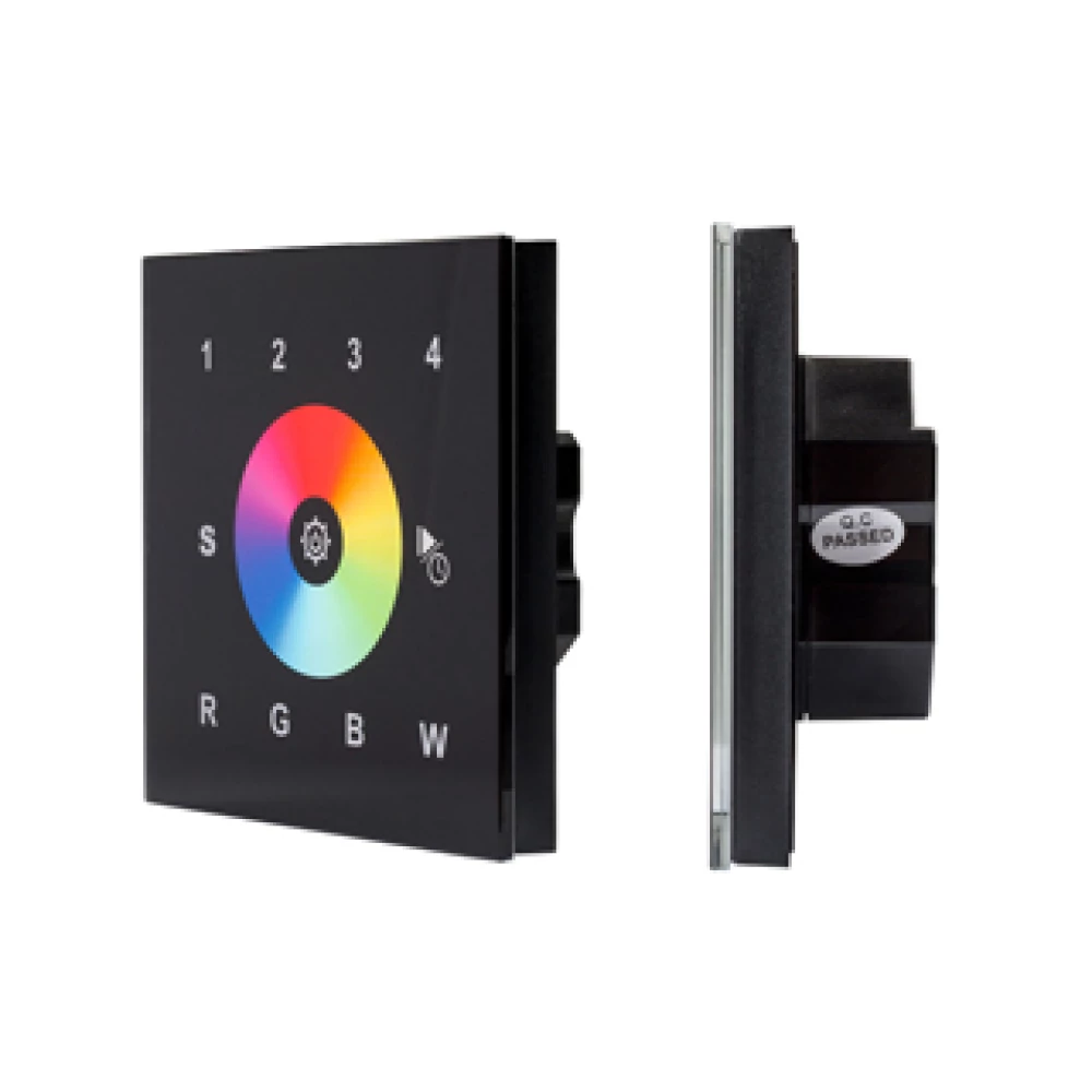 Панель Sens SR-2820AC-RF-IN Black (220V, RGBW, 4 зоны) (Arlight, IP20 Пластик, 3 года) 018069 - Viokon.com