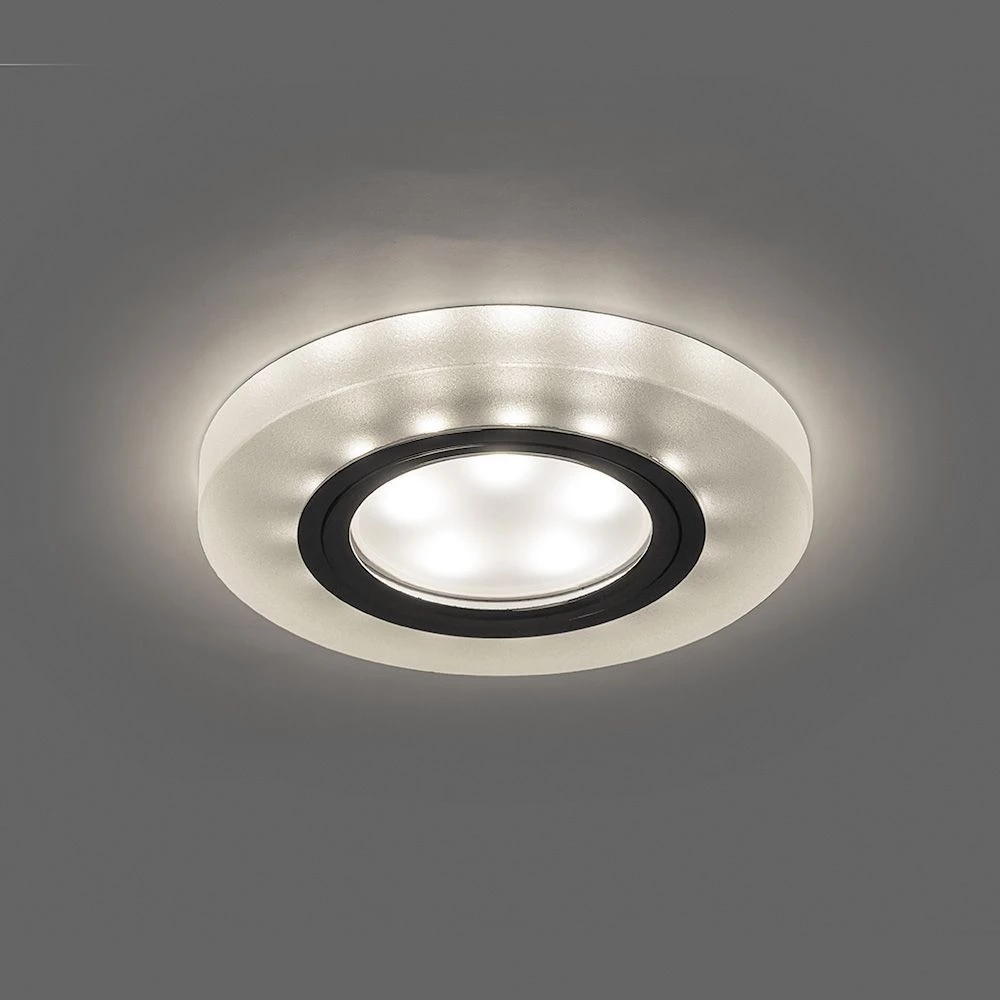 Светильник встраиваемый с белой LED подсветкой Feron CD8060 потолочный MR16 G5.3 белый матовый (32570) - Viokon.com