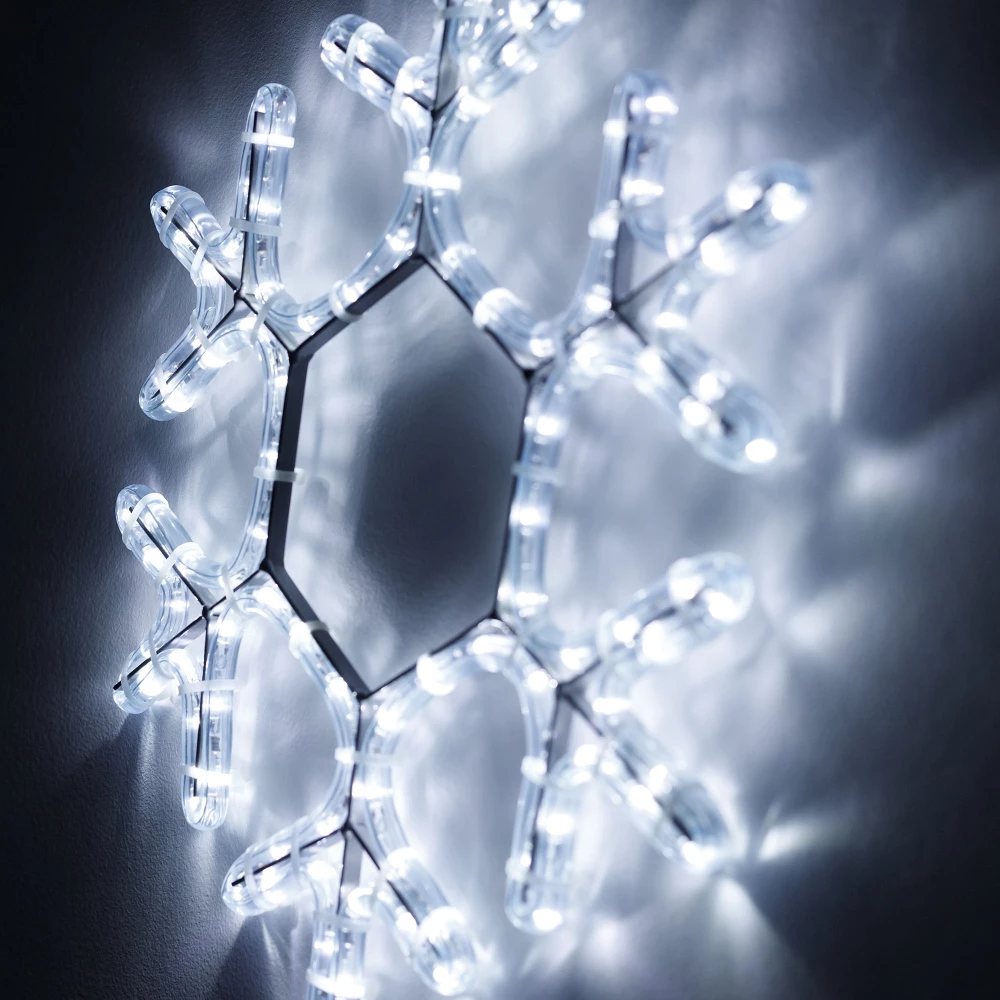Фигура светодиодная ARD-SNOWFLAKE-M7-450x375-108LED White (230V, 6.5W) (Ardecoled, IP65, 1 год) 034249 - Viokon.com