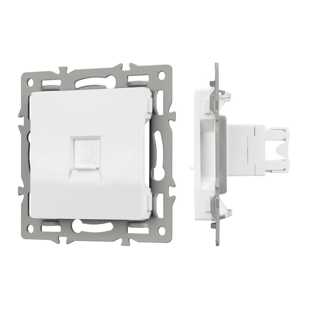 Механизм компьютерной розетки SCT-MPC1-PL-WH (RJ-45, CAT6) (Arlight, -) 045301 - Viokon.com