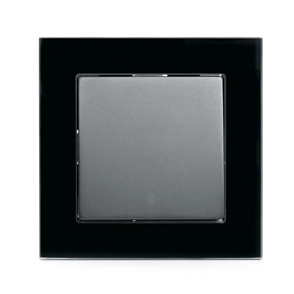 Переключатель 1-клавишный STEKKER GLS10-7005-05, 250В, 10А, серия Катрин, черный (39507) - Viokon.com