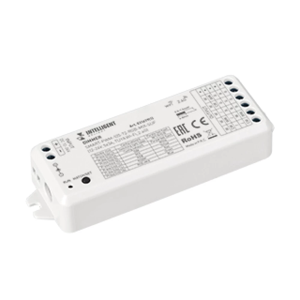 INTELLIGENT ARLIGHT Диммер SMART-PWM-105-72-RGB-MIX-SUF (12-24V, 5x3A, TUYA Wi-Fi, 2.4G) (IARL, IP20 Пластик, 5 лет) 031679(1) - Viokon.com
