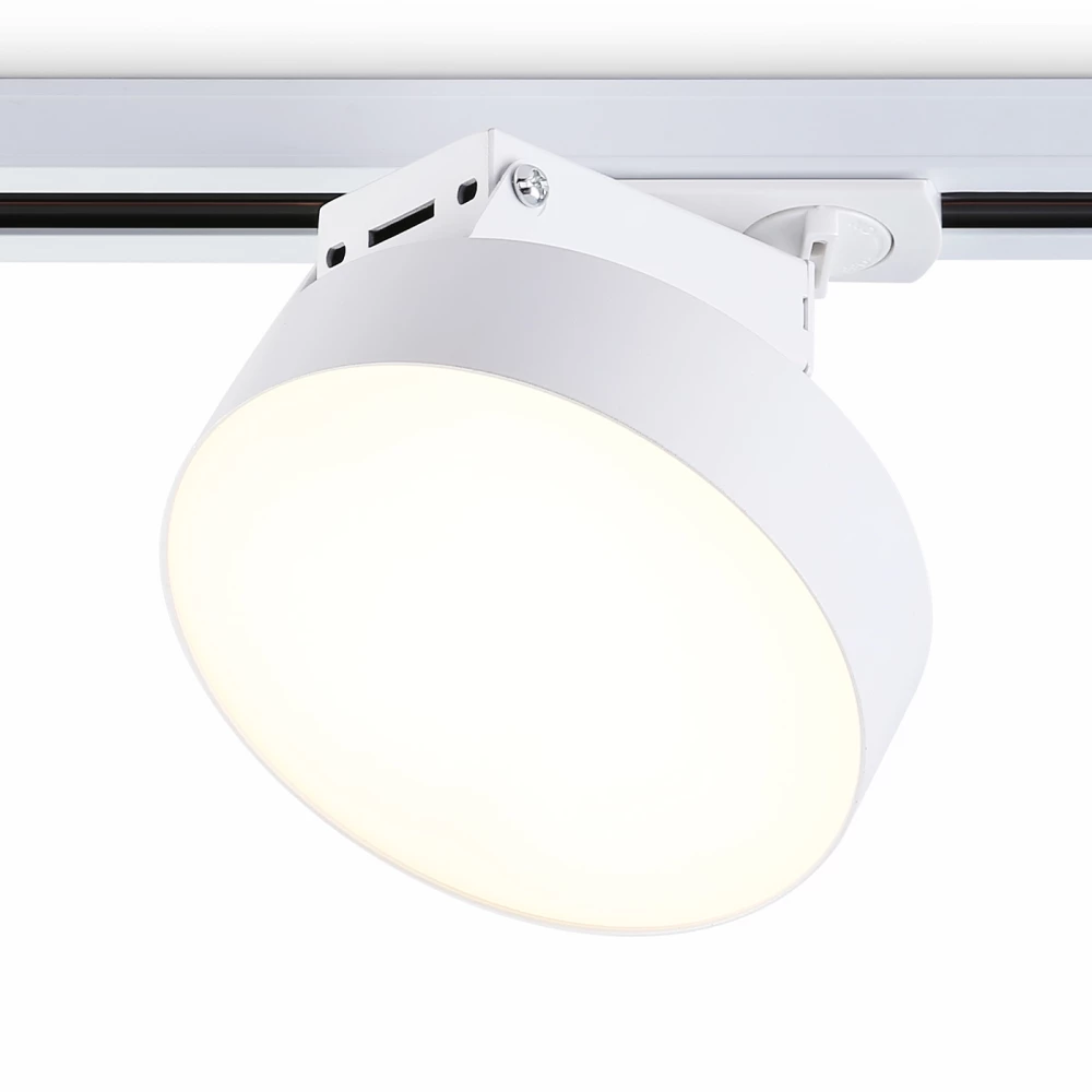 Трековый однофазный светодиодный светильник GL6835 WH белый LED 15W 3000K D115*80 - Viokon.com