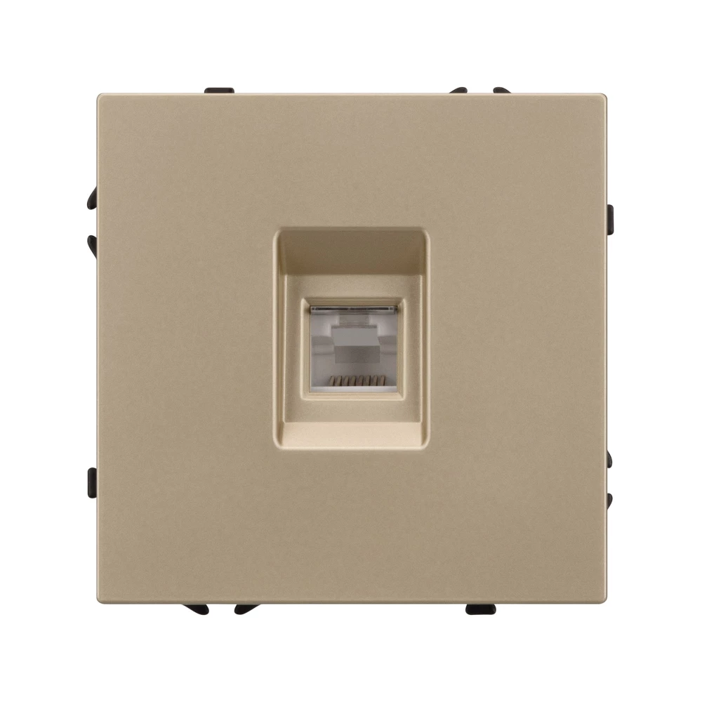 Механизм компьютерной розетки SCT-NOBE-MPC1-SFPL-GD (RJ-45, CAT6) (Arlight, Золотой песок) 054306 - Viokon.com