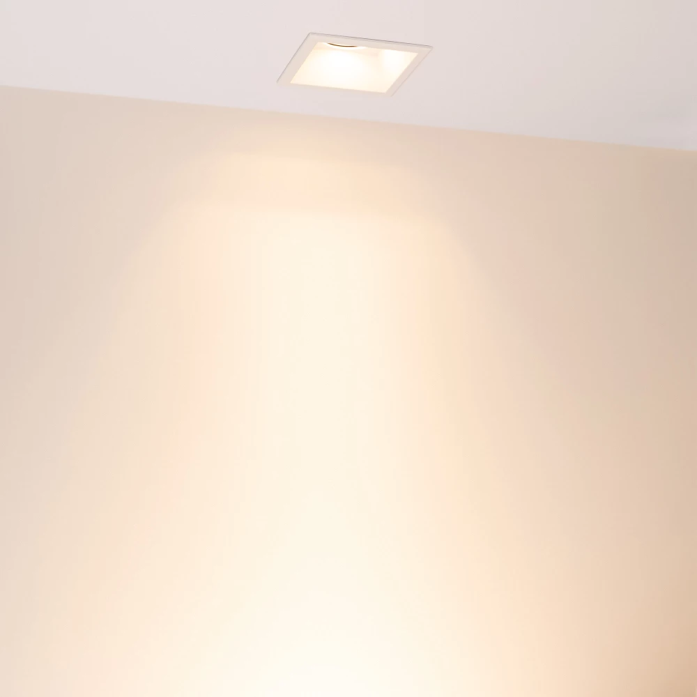 Светильник MS-FLOW-BUILT-S85x85-12W Warm3000 (WH, 55 deg, 230V) (Arlight, IP20 Металл, 5 лет) 055918 - Viokon.com