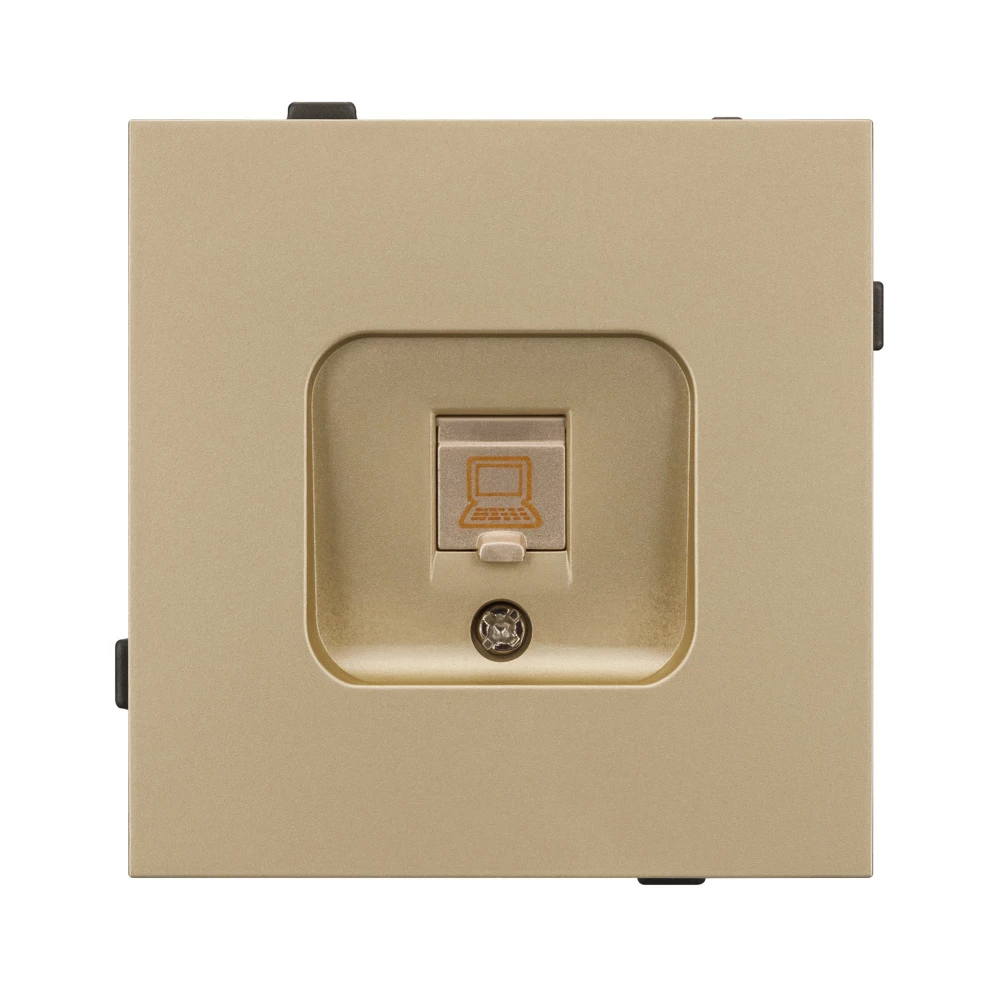 Механизм компьютерной розетки SCT-TENDO-MPC1-SFPL-GD (RJ-45, CAT6) (Arlight, Матовый песочный) 054592 - Viokon.com