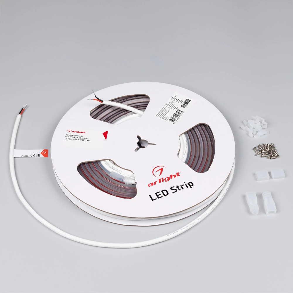 Лента герметичная CSP-PFS-X320-10mm 24V Day4000 (10 W/m, IP68, TWP100, 5m) (Arlight, -) 045051 - Viokon.com
