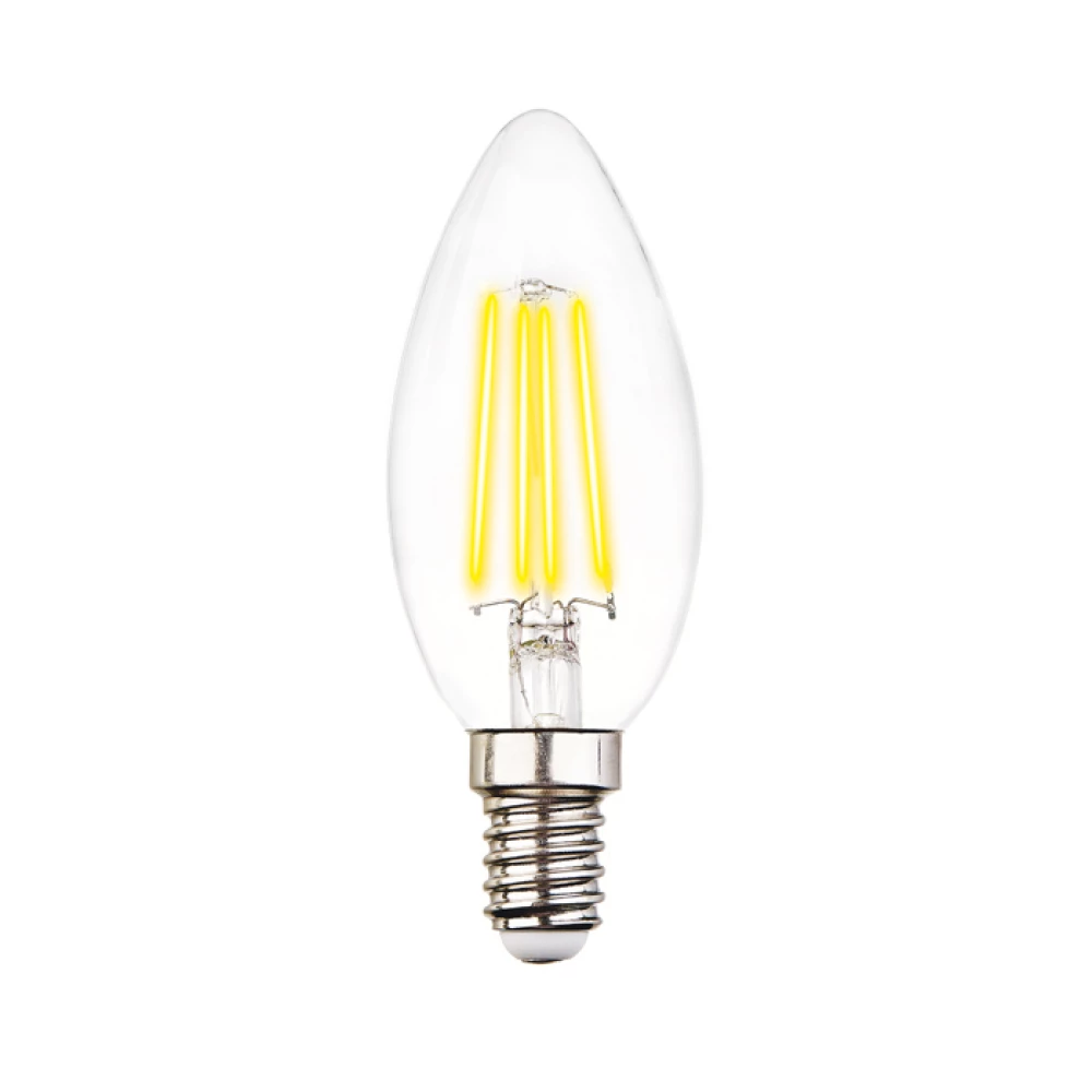 Филаментная светодиодная лампа C37 Лампа Filament LED C37-F 6W E14 4200K (60W) - Viokon.com
