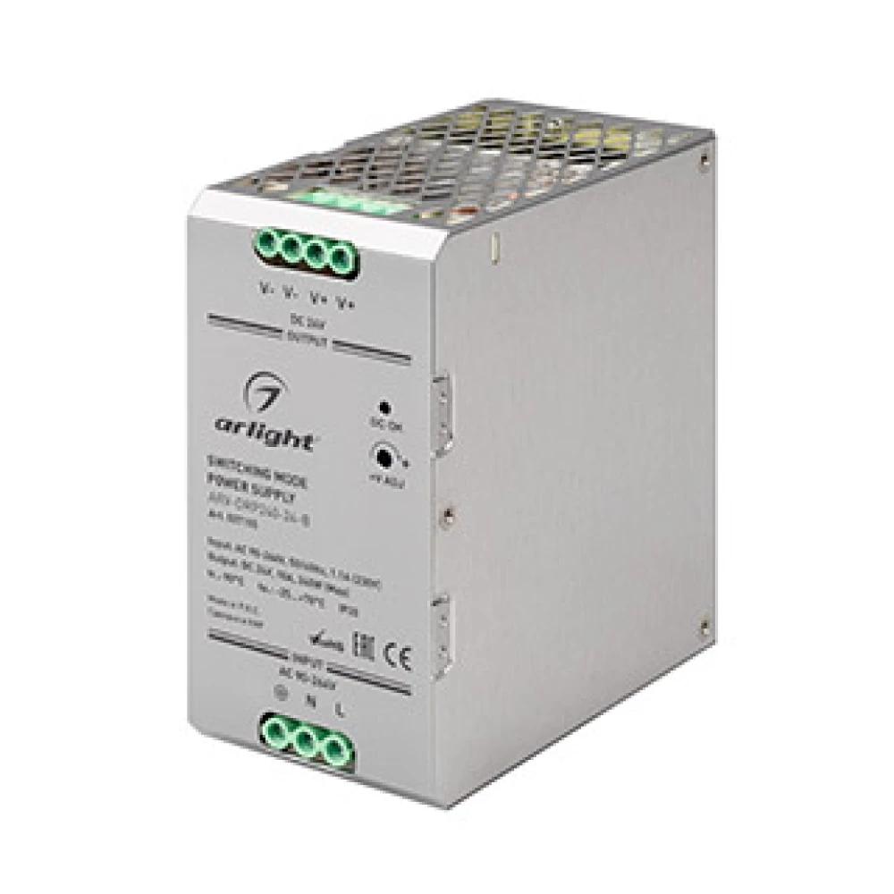 Блок питания ARV-DRP240-24-B (24V, 10A, 240W, PFC) (Arlight, IP20 Металл, 5 лет) 037155 - Viokon.com