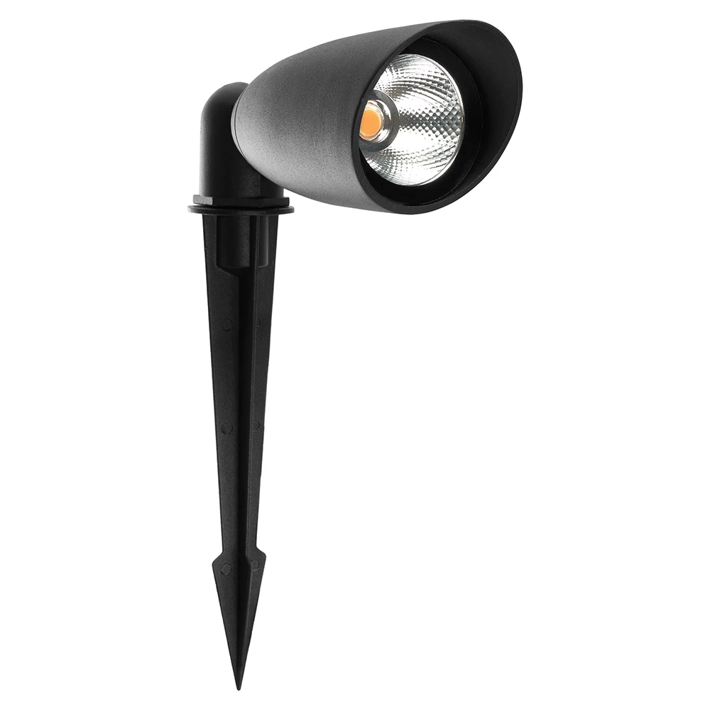 Светодиодный светильник тротуарный (грунтовый) Feron SP2701, 5W, AC/DC 12-24V, низковольтный, 3000К, черный, IP65 (48446) - Viokon.com