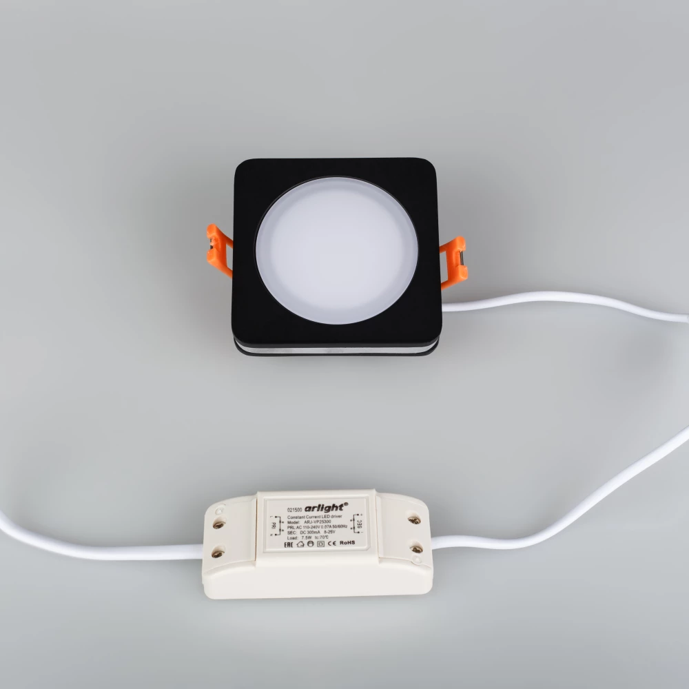 Светодиодная панель LTD-80x80SOL-BK-5W Warm White (Arlight, IP44 Пластик, 3 года) 022555 - Viokon.com