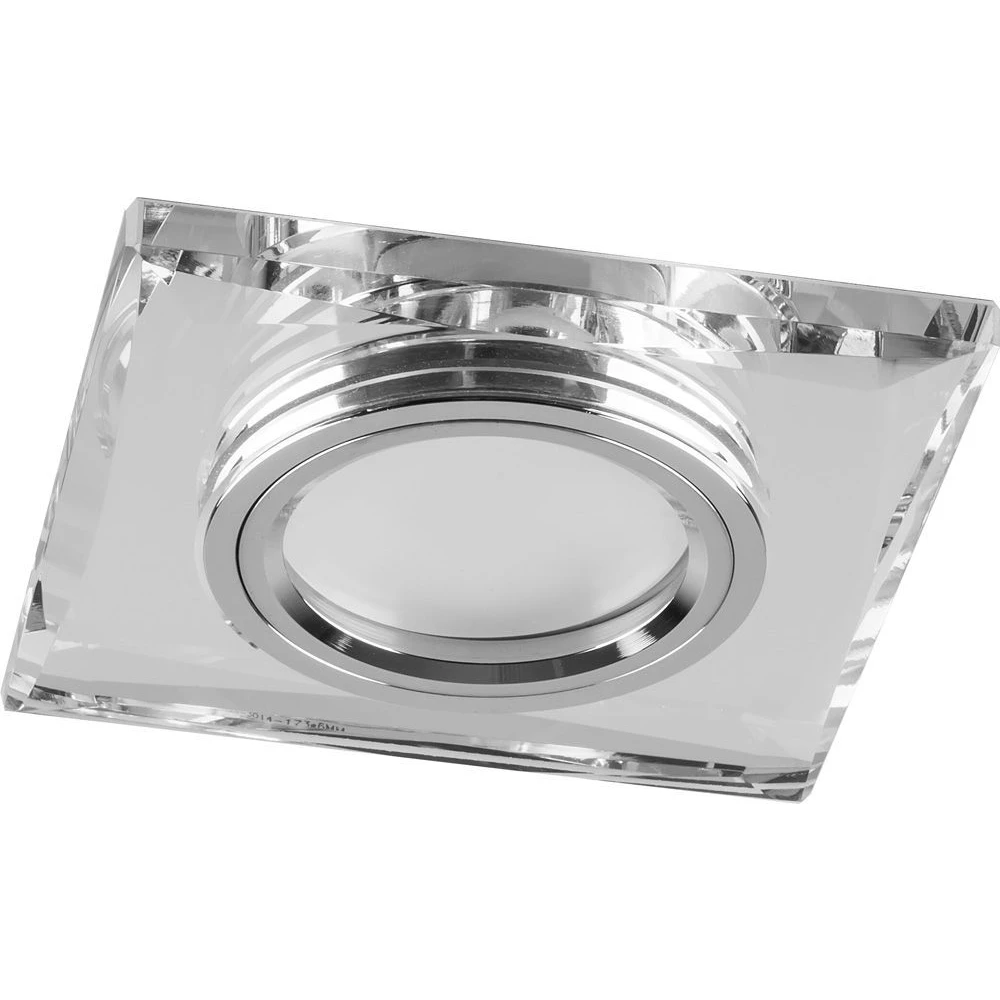 Светильник встраиваемый с белой LED подсветкой Feron 8170-2 потолочный MR16 G5.3 серебристый (28492) - Viokon.com